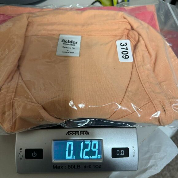 Fielder by Bonobos Relaxed Fit Gradient Ombre Dip Dye Polo Shirt XL Orange Pink - Picture 10 of 10